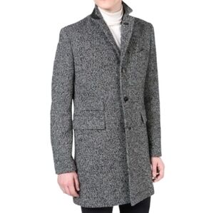 J. LINDEBERG Wolger essential wool coat herringbone